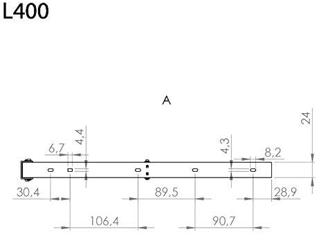 2 Stück SO-TECH® Klappkonsole Profi-Nr.1 L400 Länge: 390 mm/Höhe 300 mm weiss Tragkraft 120 kg (pro