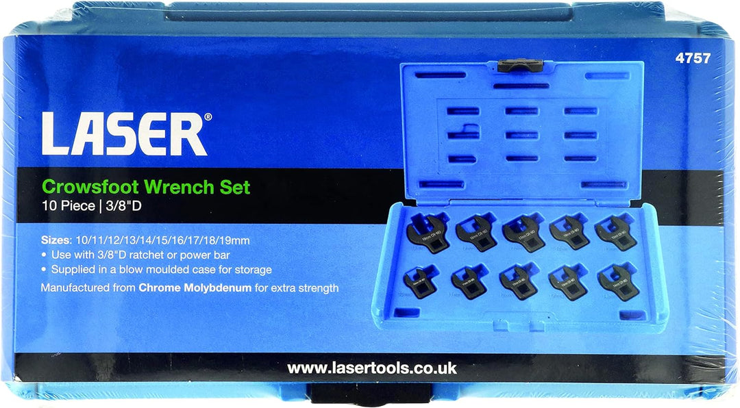 Laser 4757 4757 Hahnenfussschlüssel 10-teilig 3/8" D
