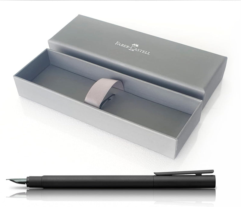 Faber-Castell 342301 - Füller Neo Slim Metall, Federbreite F, schwarz Federbreite F schwarz, Federbr