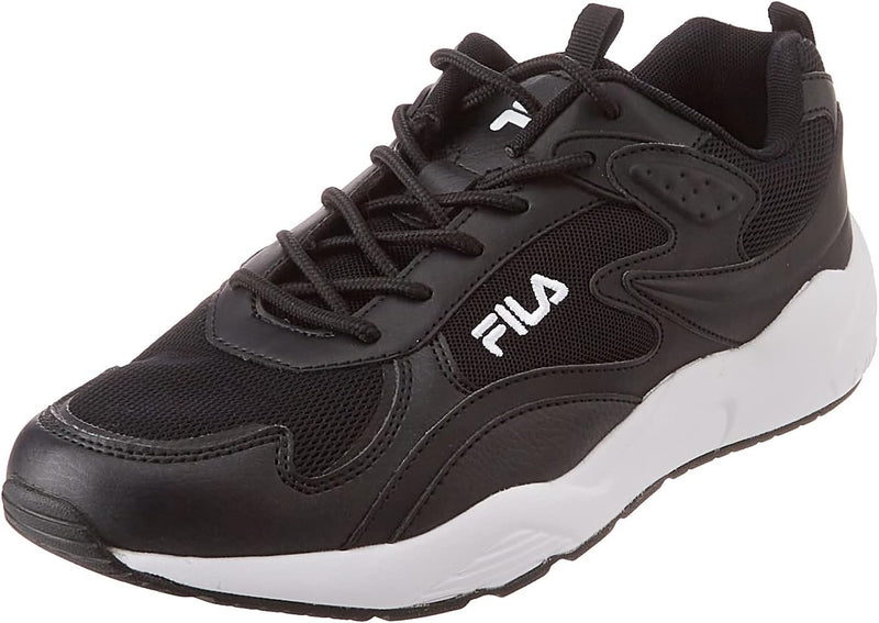 FILA Herren Horizon Run Sneaker 44 EU Black White, 44 EU Black White