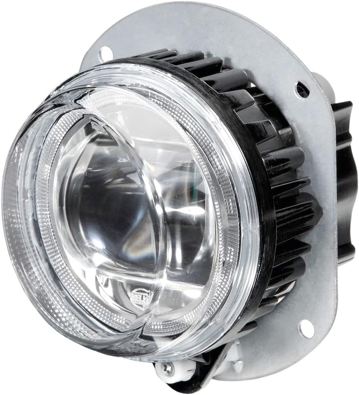 HELLA - LED-Nebelscheinwerfer - 90mm Performance L4060 - 24/12V - rund - Einbau - glasklare Streusch