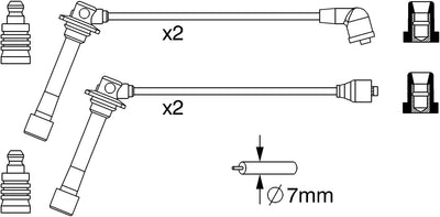 Bosch 0986357241 - Zündleitung - 4er Set