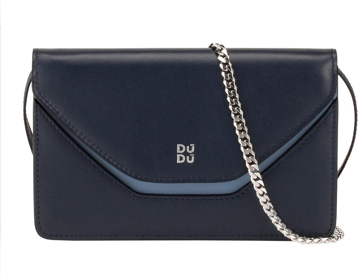 DUDU Kleine Damen-Umhängetasche Made in Italy aus echtem Leder, umwandelbar in Gürteltasche, Mini-Um