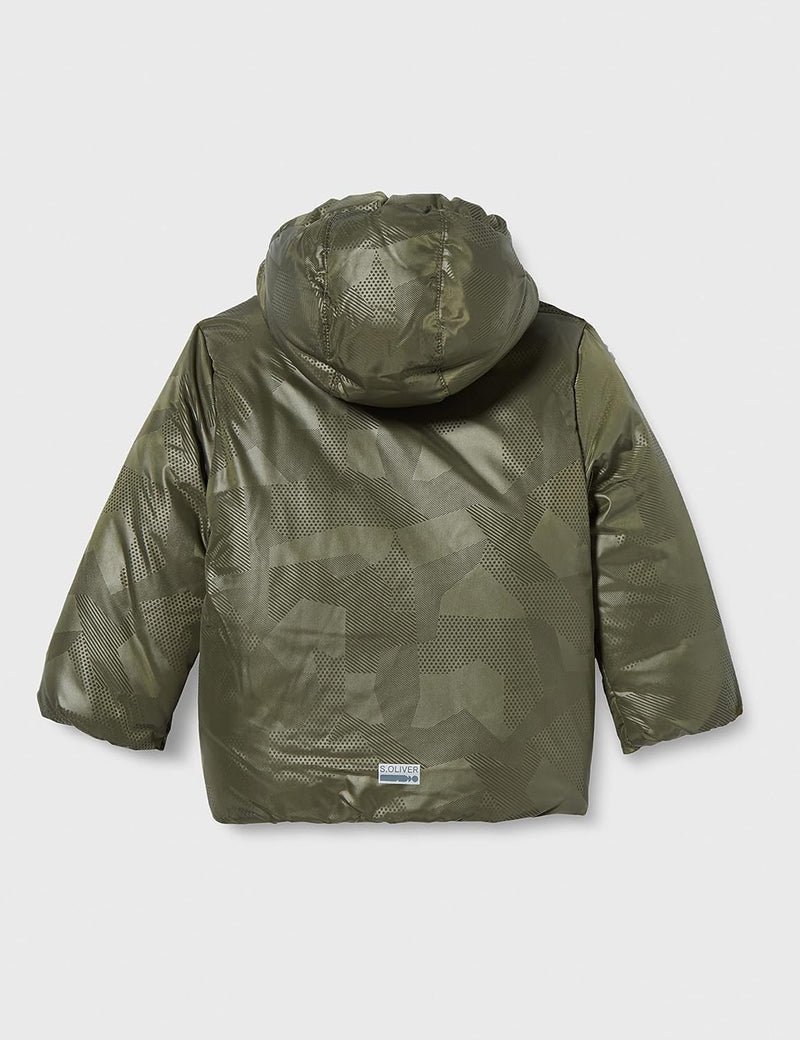 s.Oliver Jungen 404.12.209.16.150.2116392 Jacke langarm, khaki/oliv AOP, 104