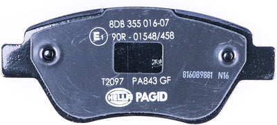 HELLA PAGID 8DB 355 016-071 Bremsbelagsatz - T2097 - Dicke/Stärke: 17.8mm - Bremssystem: Bosch - mit