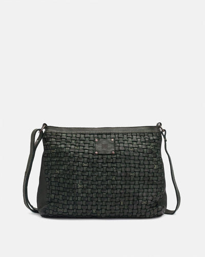 Biba Tasche für Damen aus echtem Leder, Umhängetasche Heritage Kansas KA2, Langen Griff, Reissversch