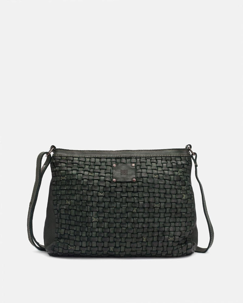 Biba Tasche für Damen aus echtem Leder, Umhängetasche Heritage Kansas KA2, Langen Griff, Reissversch