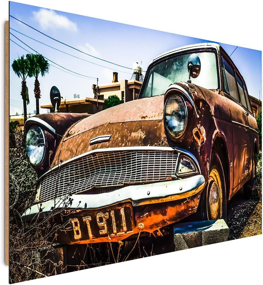 Feeby. Wandbilder - 1 Teilig- 60x90 cm - Bilder Kunstdrucke Deko Panel, AUTO, AUTOMOBIL, BRAUN, 60x9