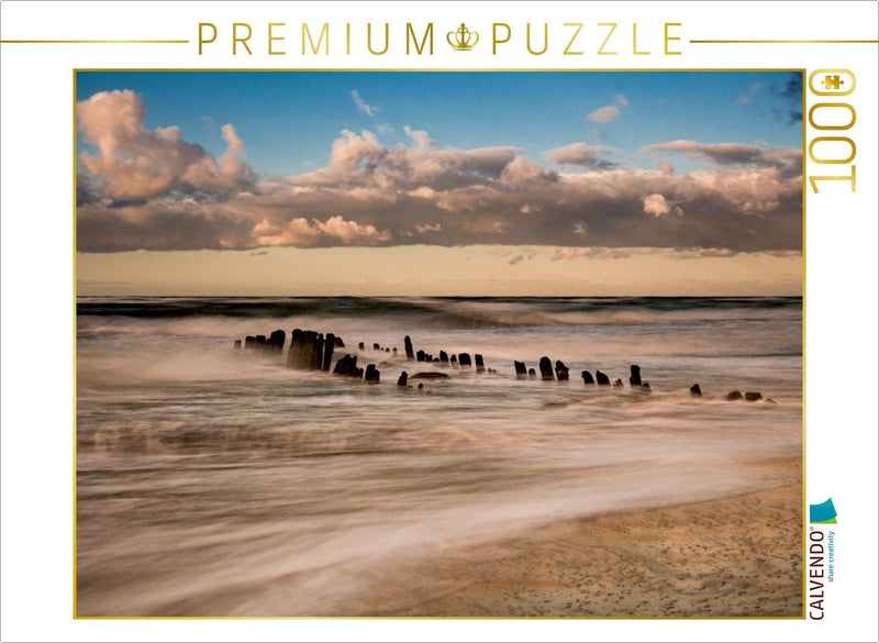 CALVENDO Puzzle Buhnen an der Ostseeküste 1000 Teile Lege-Grösse 64 x 48 cm Foto-Puzzle Bild von Ric