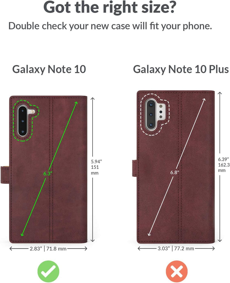 Snakehive Galaxy Note10 5G Hülle Leder | Stylische Handyhülle mit Kartenhalter & Standfuss | Handyhü