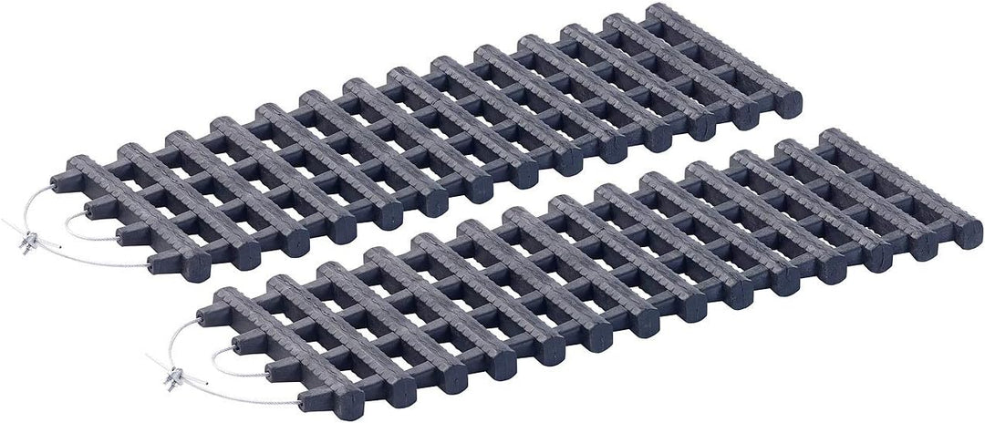 Lescars Anfahrhilfe Sand: 2er-Set Kfz-Anfahrhilfen mit Tragetasche, 60 x 22 cm (Auto Anfahrhilfe, An