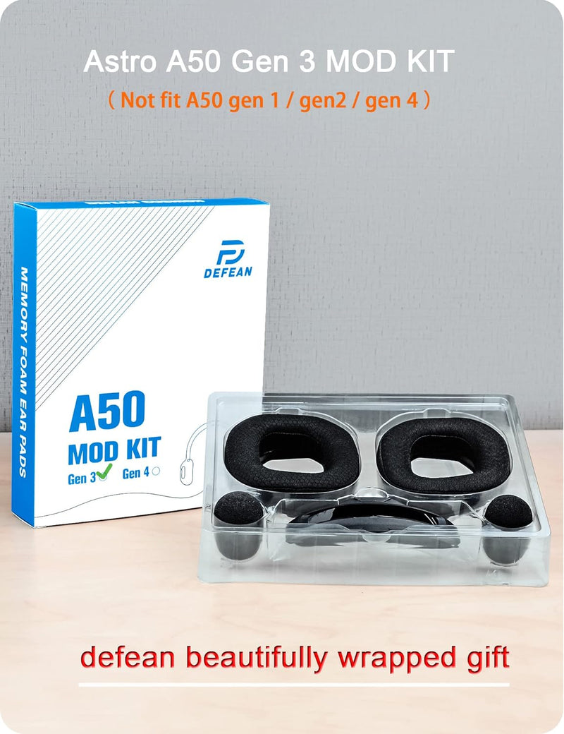 A50 Gen 3 Mod Kit – defean Ersatz-Ohrpolster und Kopfband, kompatibel mit Astro A50 Gen 3 Headset, O