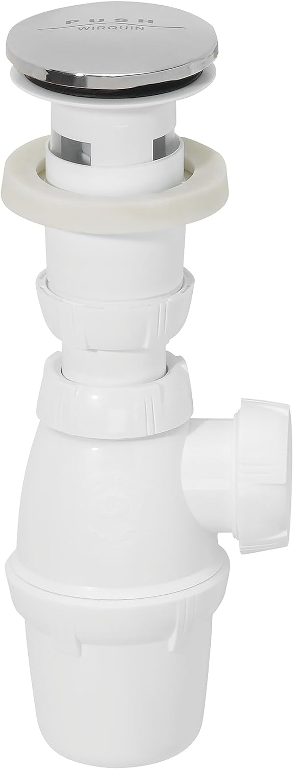 Wirquin Quick-Clac SP50099 Ablaufgarnitur/Siphon mit/mit Stopper/Chrom Einzigartig, Einzigartig