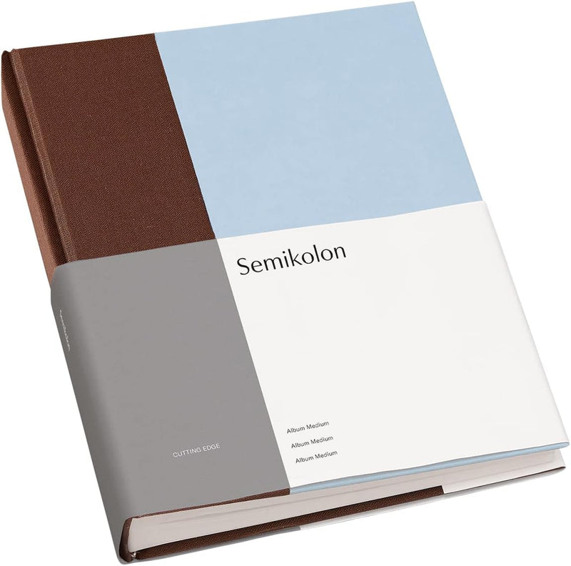 Semikolon 366717 Foto-Album Medium Cutting Edge – 21,1x25,5 cm, 80 Seiten cremeweiss, für 160 Fotos