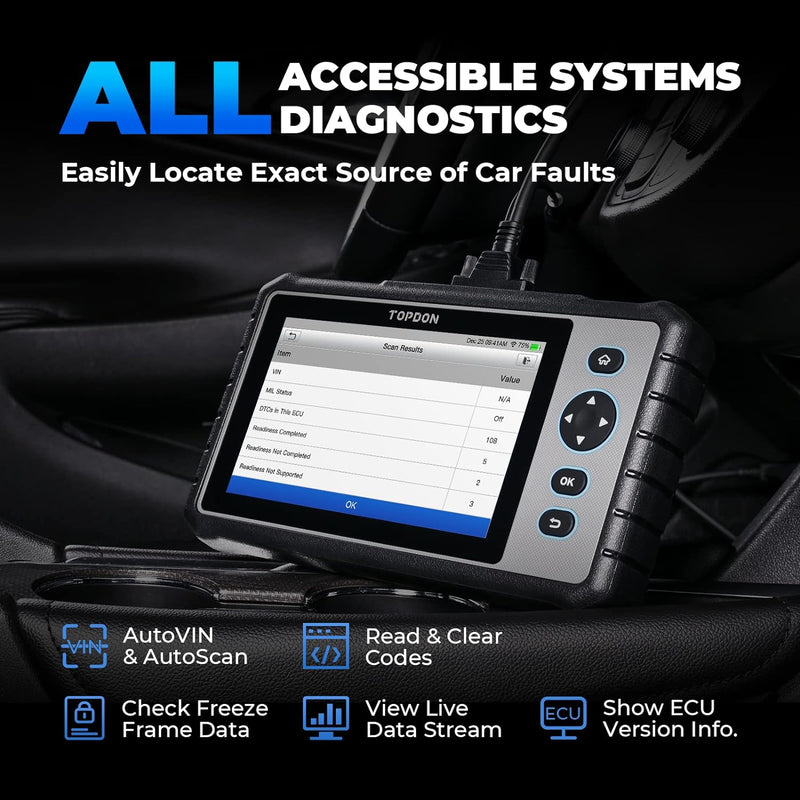 TOPDON OBD2 Diagnosegerät ArtiDiag800, Alle Systemdiagnosen&28 Servicefunktionen, Diagnosegerät auto