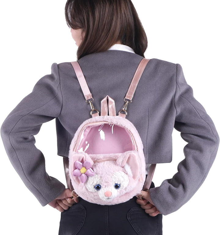 CoolChange Plüsch Ita bag Mini Rucksack mit transparentem Sichtfenster im LinaBell Design | 20x25cm