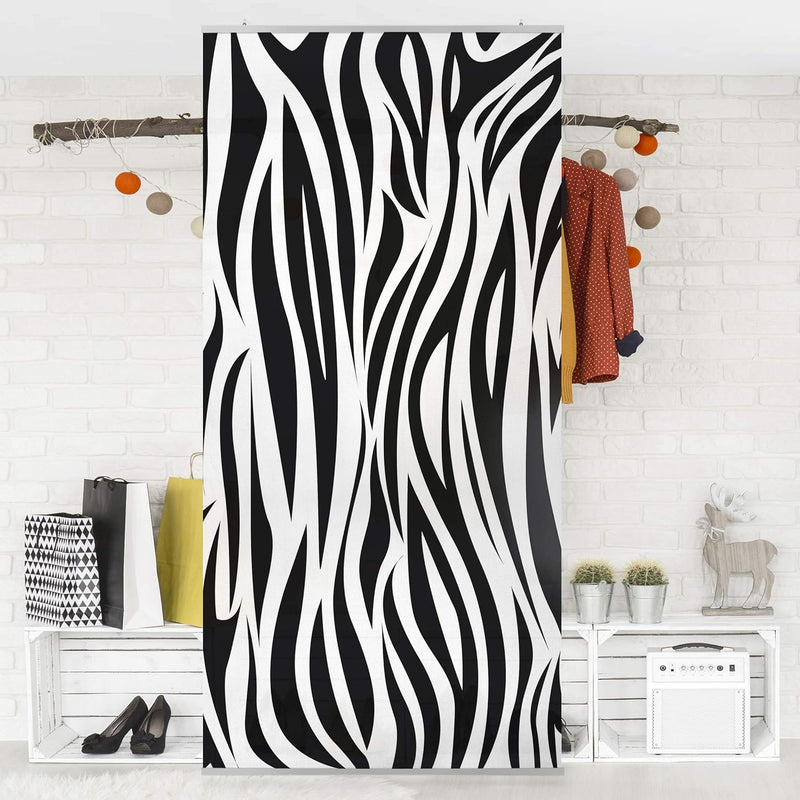 Bilderwelten Raumteiler Zebra Pattern 250x120cm ohne Halterung 250x120cm without hanger, 250x120cm w