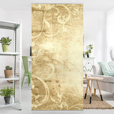 Bilderwelten Raumteiler Pergament mit Ornamentik 250x120cm inkl. transparenter Halterung, inkl. tran