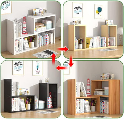 Catekro Desktop Akten Organizer, Schreibtisch, Bücherregal, Büro, Bücherregal, verstellbar, aus Holz