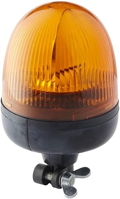 HELLA - Halogen-Rundumkennleuchte - Rota Compact - 24V - gelb - Rohrstutzen, flexibel - Menge: 1 - 2