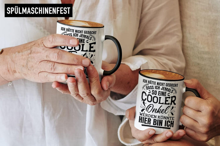 Trendation - Beste Tante und Onkel Geschenk Tasse Set Kaffeetassen Geschenke Weihnachten (Schwarz),