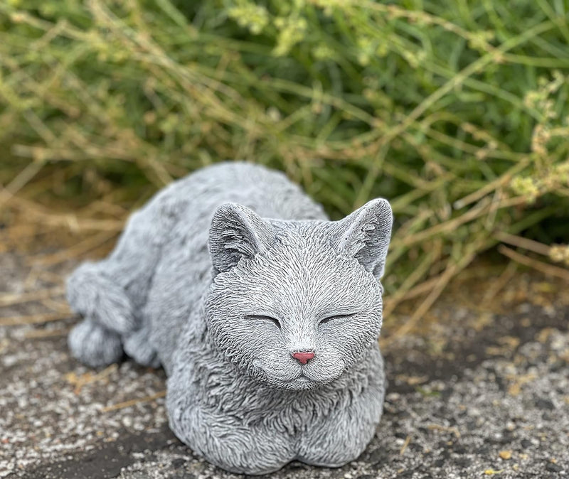 Stone and Style Steinfigur Katze Kater Timmy frostfest Gartenfigur Steinguss