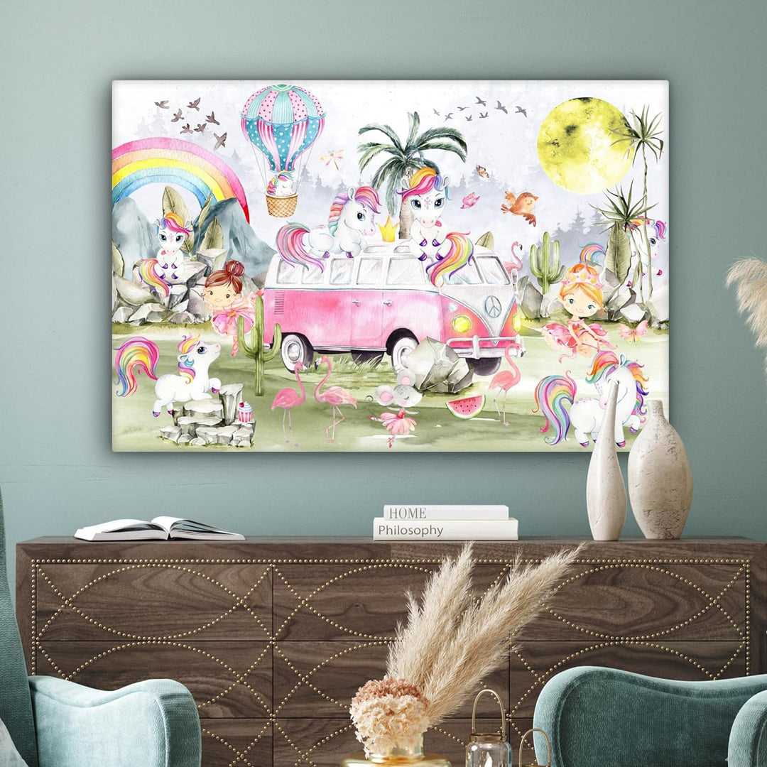 MuchoWow© Leinwände Gross 120x80 cm XXL Wall Decoration Bilder Kinderzimmer Mädchen Pictures Canvas