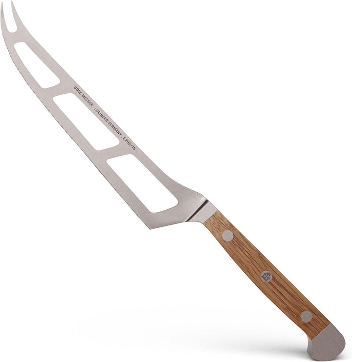 GÜDE Solingen - Weichkäsemesser Käsemesser geschmiedet, 15 cm, Fasseichenholz, ALPHA FASSEICHE, Dopp