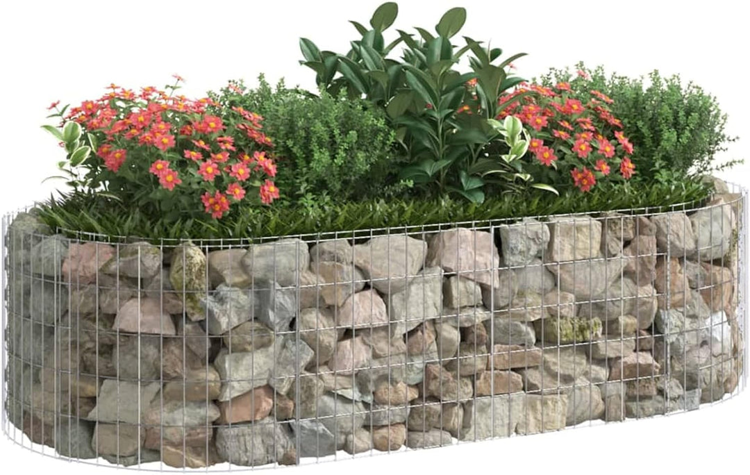 Tidyard Gabionen-Hochbeet Gabionenkorb Blumenbeet Gabionen-Pflanzkübel 200 x 100 x 50 cm (L x B x H)