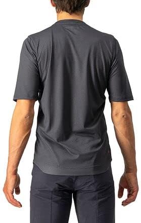 Castelli Herren Trail Tech Tee Sweatshirt S Dunkelgrau/Schwarz-elektrischer Kalk, S Dunkelgrau/Schwa