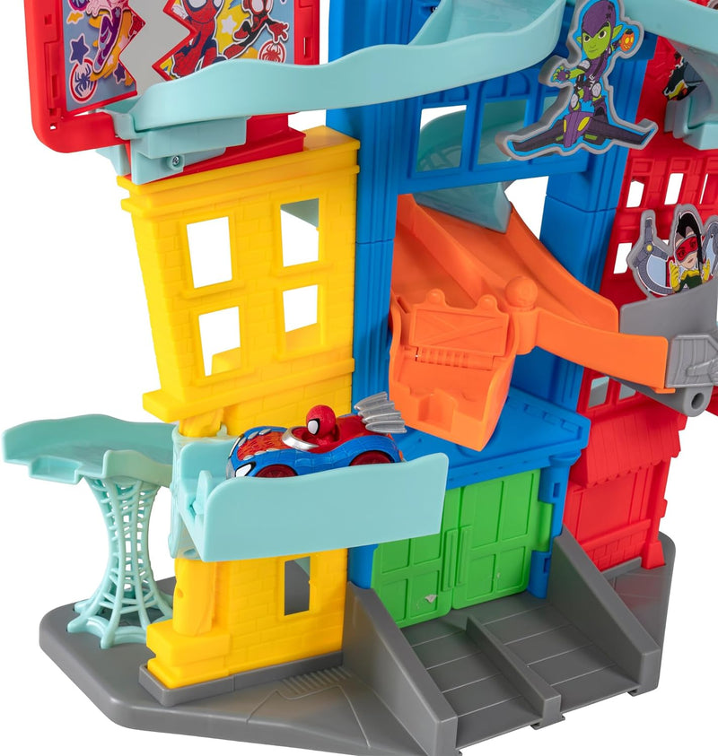 Spidey und seine Super-Freunde SNF0202 - Metall Fahrzeug City Track Set, Spielzeug ab 3 Jahren