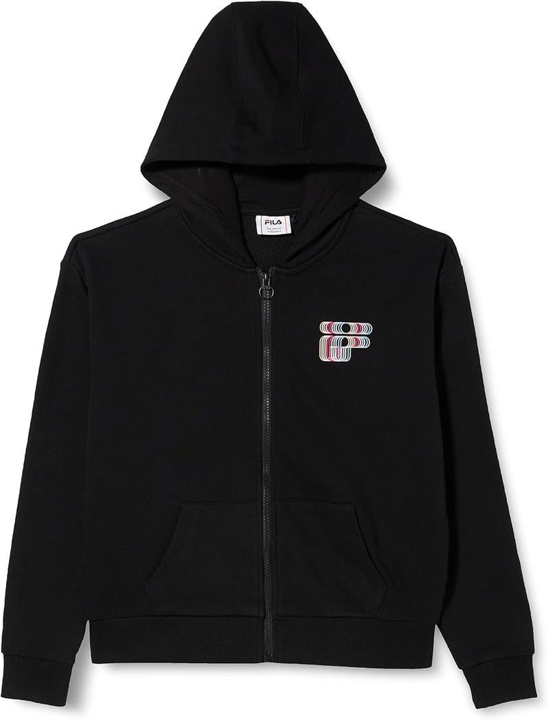 FILA Mädchen Stralen Graphic Logo Hooded Sweat Kapuzenjacke 158-164 Schwarz, 158-164 Schwarz