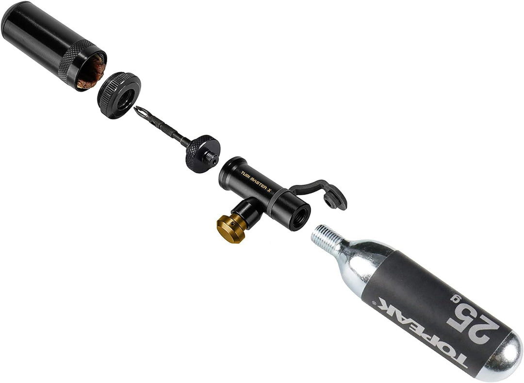 Topeak TUBI Master X 2-in-1 Reparatur- und Aufpump-Set für schlauchlose Fahrradreifen