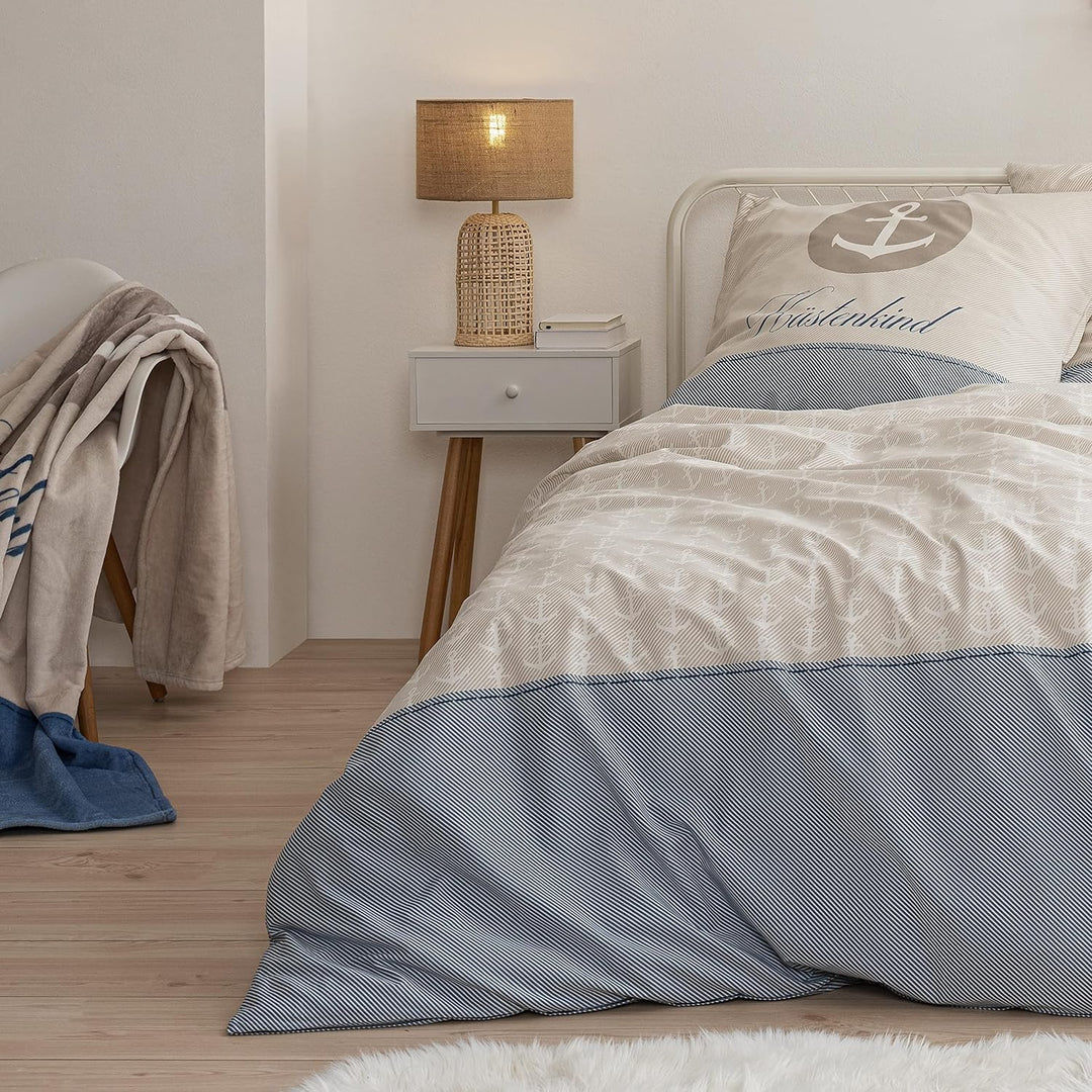 termana Anker Bettwäsche 135x200 · Bettwäsche-Set · Partner-Bettwäsche · KÜSTENKIND · Kissenbezug 80