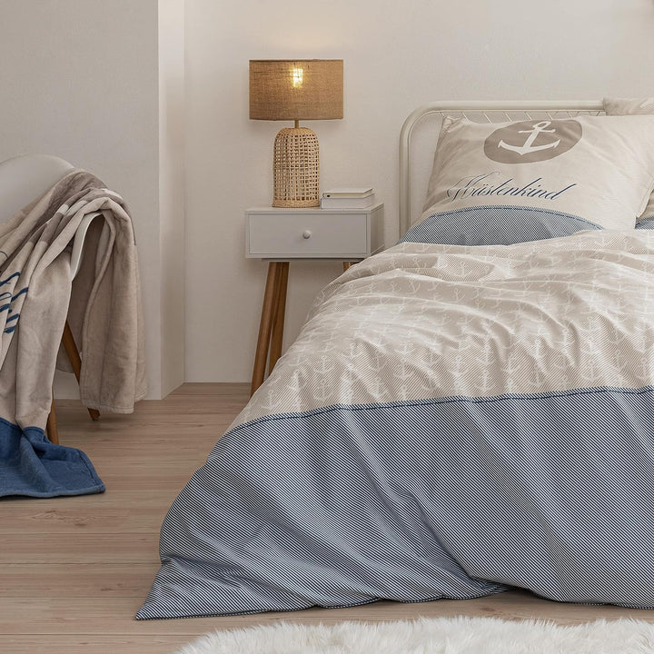 termana Anker Bettwäsche 135x200 · Bettwäsche-Set · Partner-Bettwäsche · KÜSTENKIND · Kissenbezug 80