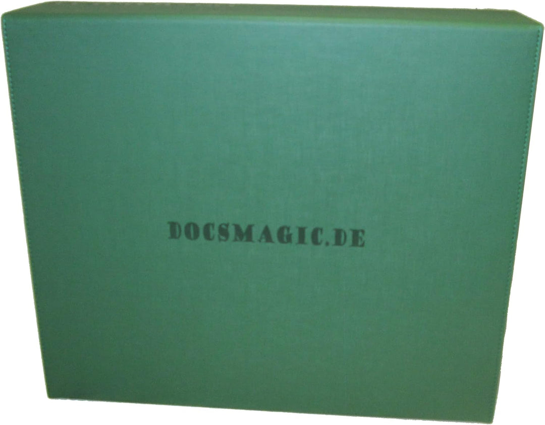 docsmagic.de Premium 4-Row Trading Card Storage Box Green + Trays & Divider - MTG PKM YGO - Aufbewah