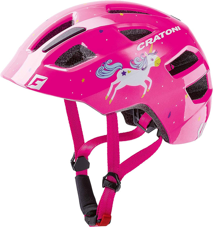 Cratoni Mädchen Maxster Helm, Einhorn/Pink Glanz, 1size