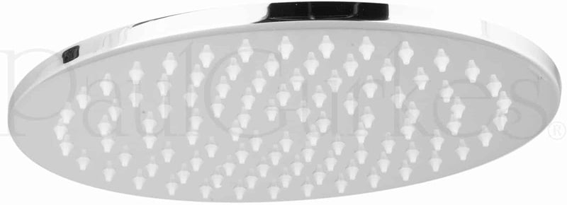 PaulGurkes Duschkopf Regenbrause oval 25x17 cm massiv Messing verchromt mit Wandarm Regendusche Brau
