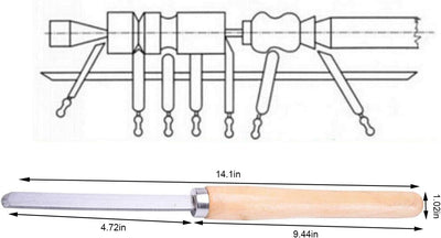 HSS Drehmeissel Set,8 Stück Drechselmesser Set,Anti-Rost Holzdrehmaschinen Meissel Set für Profis od