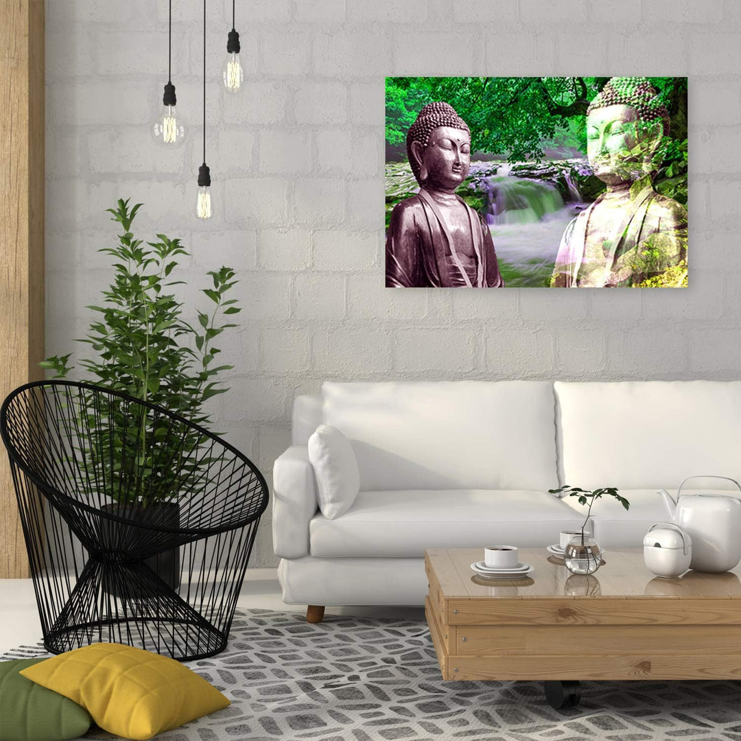 Wandbild Garten Modern Deko Kunst Bilder Zen Grün 90x60 cm M14701 90x60 cm, M14701 90x60 cm