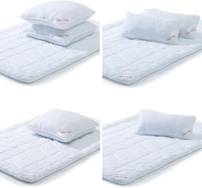 CelinaTex First Class Sommer Steppdecken 135 x 200 cm Set mit 1x Kopfkissen 80 x 80 cm Bettdecke Som