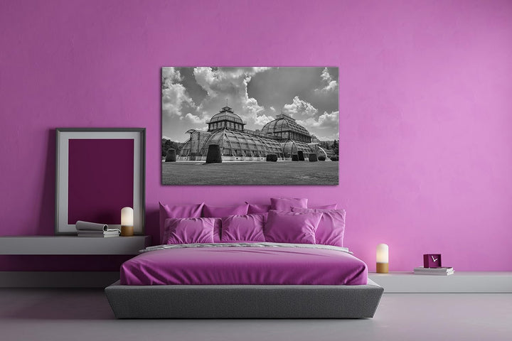 deyoli das Palmenhaus in Schönbrunn Wien Effekt: Schwarz/Weiss Format: 80x60 als Leinwandbild, Motiv