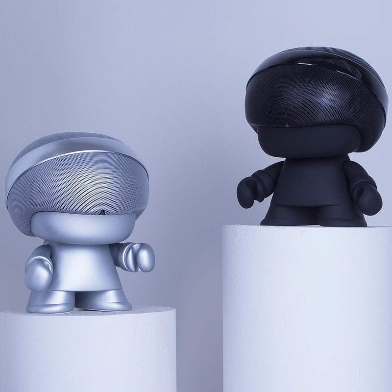 Xoopar Design Grand Xboy Tragbarer Lautsprecher, Grau glänzend, schwarz, schwarz