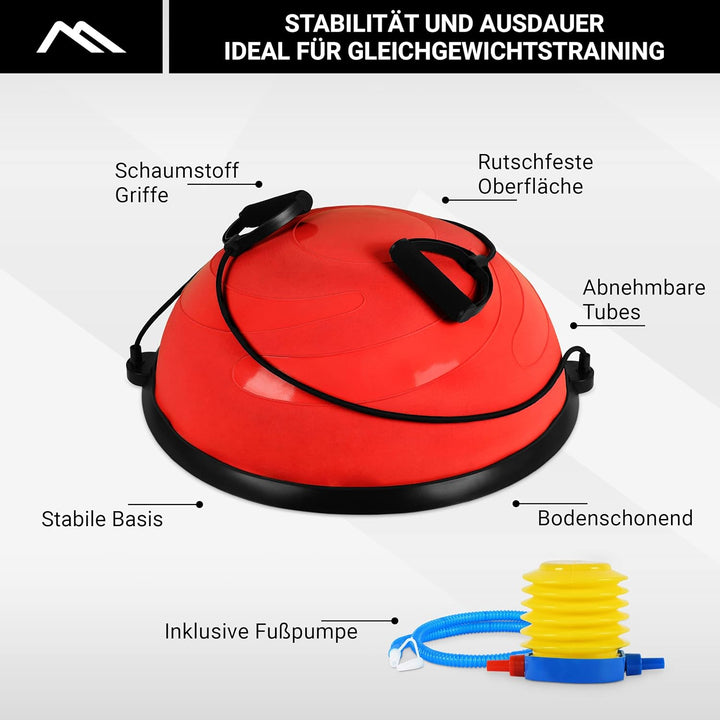 Balance Ball Trainer Premium | Gymnastikball + Expander & Pumpe - beidseitig nutzbar | Balance Train