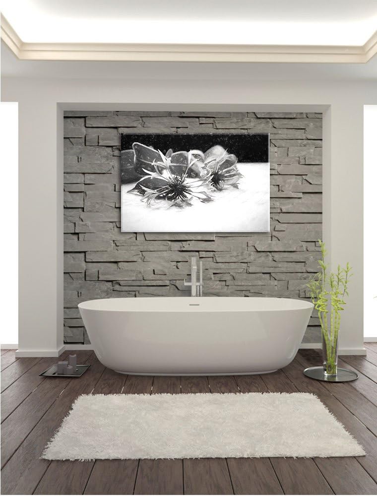 Pixxprint Notenblatt mit Kornblume als Leinwandbild/Grösse: 100x70 / Wandbild/Kunstdruck/fertig besp