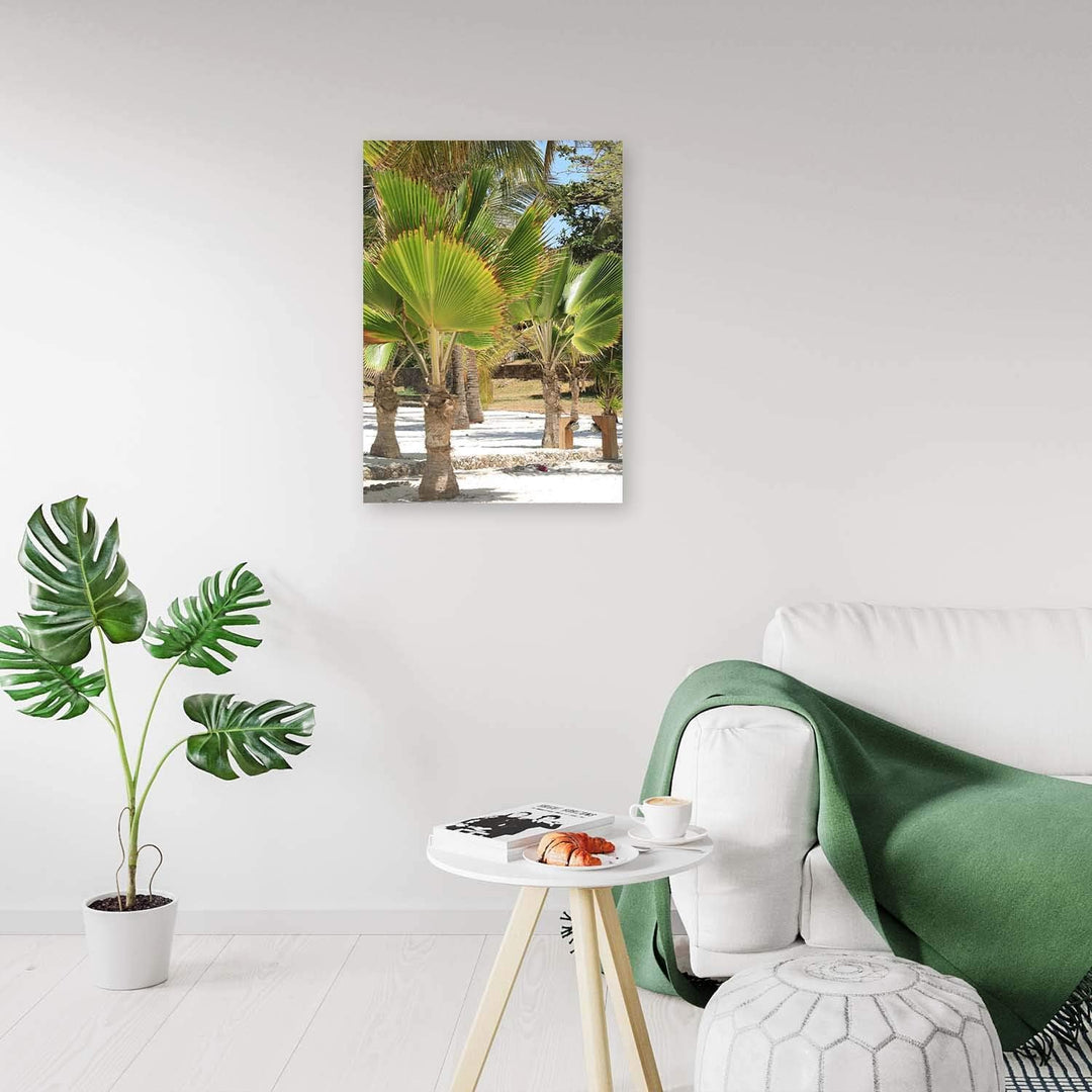 Wandbild XXL Afrika Deko Kunst Bilder exotische Natur Grün 80x120 cm Deko paneel 80x120 cm Grün_B, D