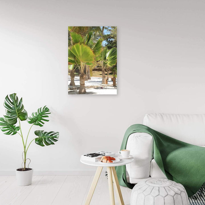 Wandbild XXL Afrika Deko Kunst Bilder exotische Natur Grün 80x120 cm Deko paneel 80x120 cm Grün_B, D