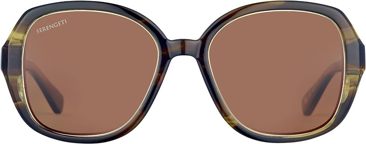 Serengeti Unisex Hayworth Sonnenbrille, Glänzend Ocker Tort, M
