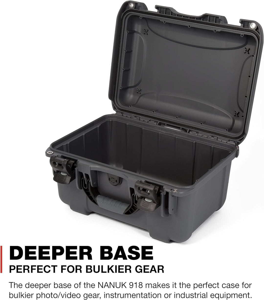 Nanuk 918 Wasserdichter Hartschalenkoffer leer - Graphit leer Graphit, leer Graphit