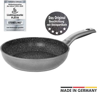 Stoneline Gourmundo Made in Germany Schmorpfanne 28 cm, hoher Rand, Induktion, hohe Pfanne für öl- u